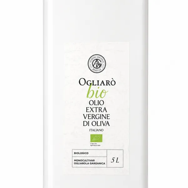 Olio Extravergine di Oliva Biologico 5 Litri | Latta Ogliarò Bio